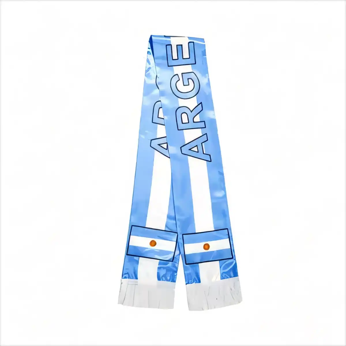 Vibrant Fringed Soccer Scarf product with accessories