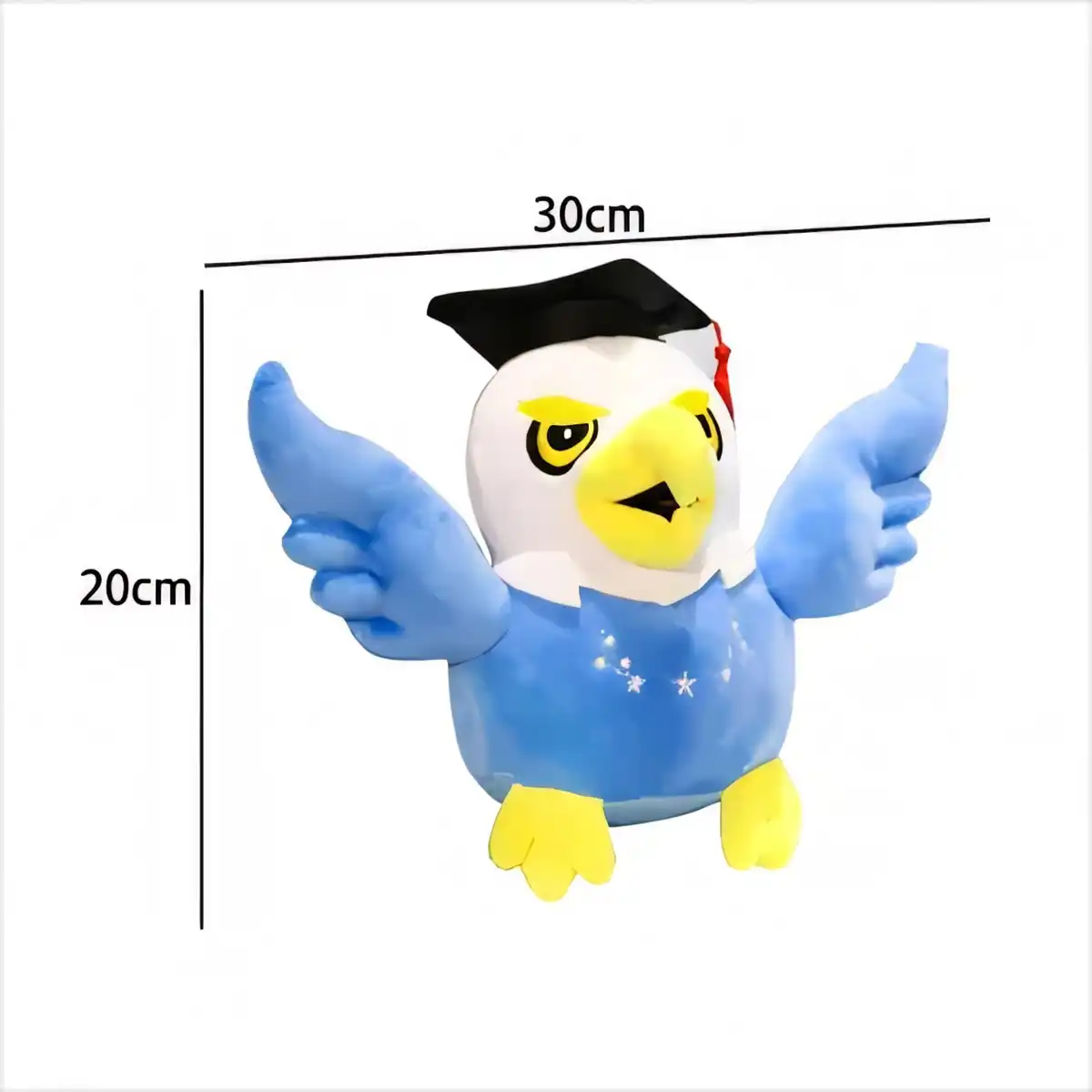 Graduation Eagle Mascot Plush Toy product detail view
