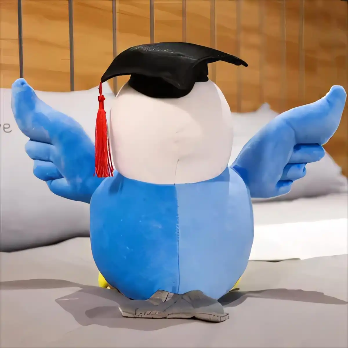 Graduation Eagle Mascot Plush Toy alternate product angle