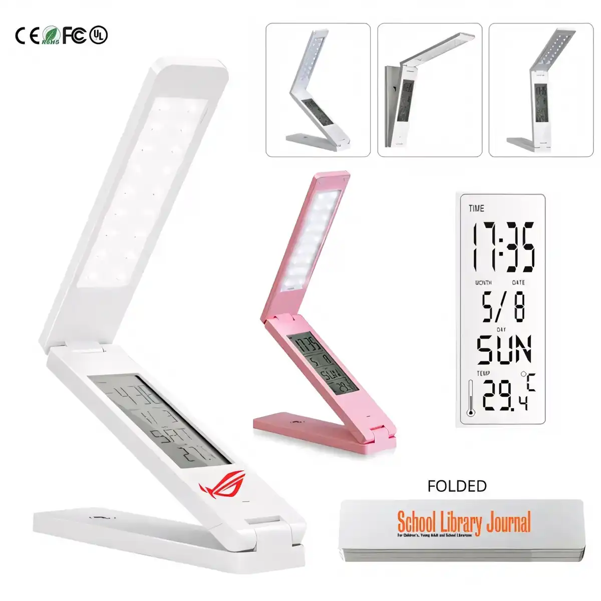 Rechargeable LED Desk Lamp with Alarm