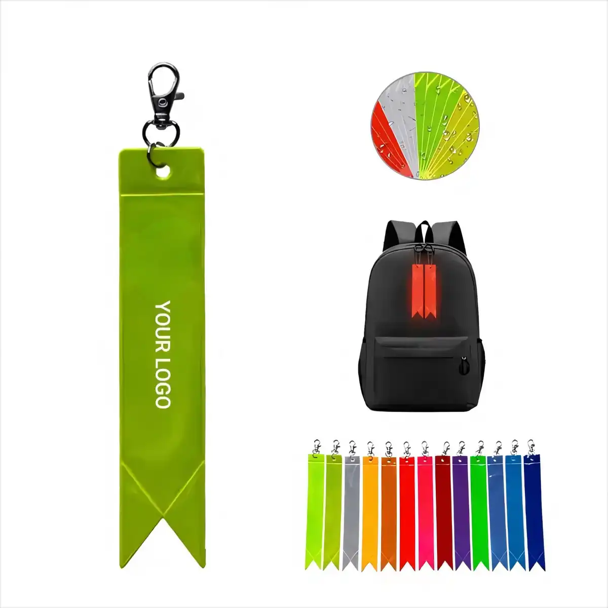 Reflective Safety PVC Keychain Set