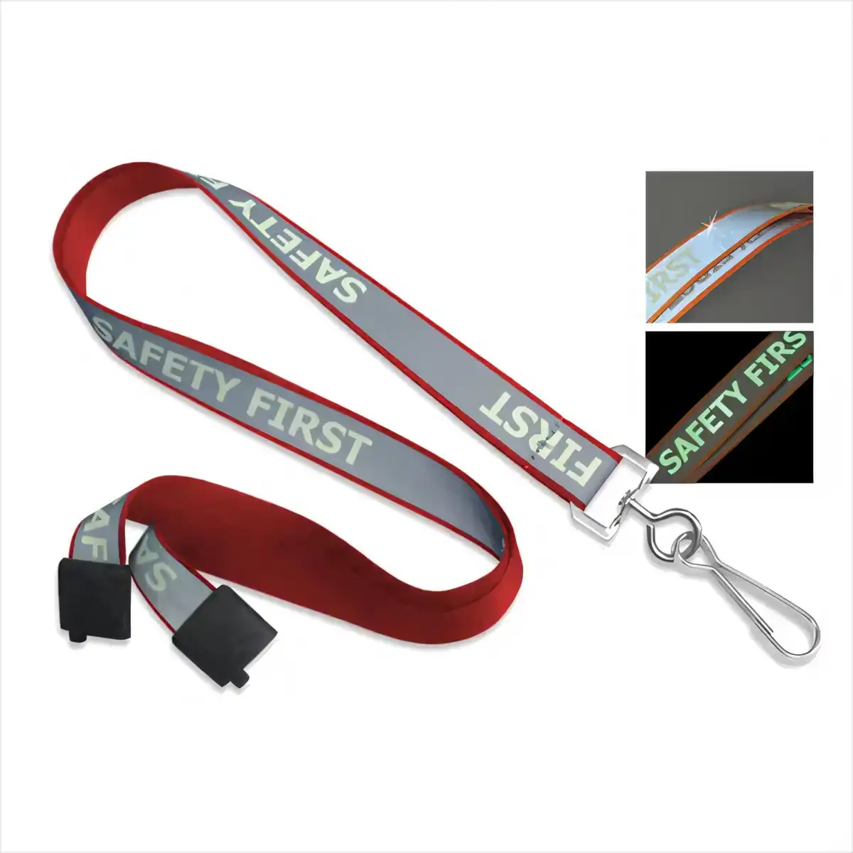 Reflective Safety Lanyard with Hook