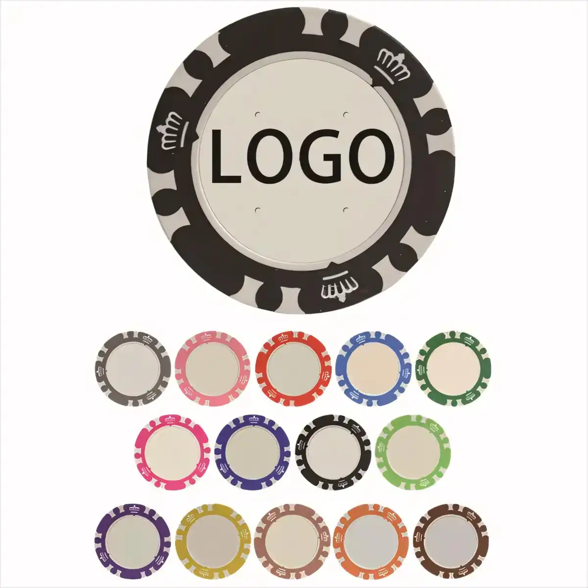 Poker Chip Golf Marker Crown