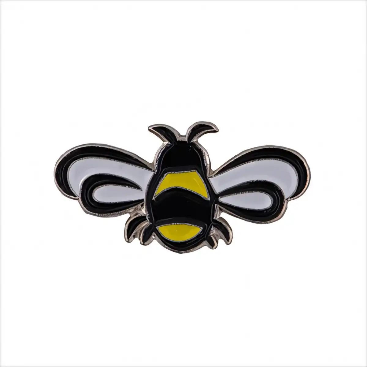 Enamel Pin Magnetic Backing custom logo imprint view
