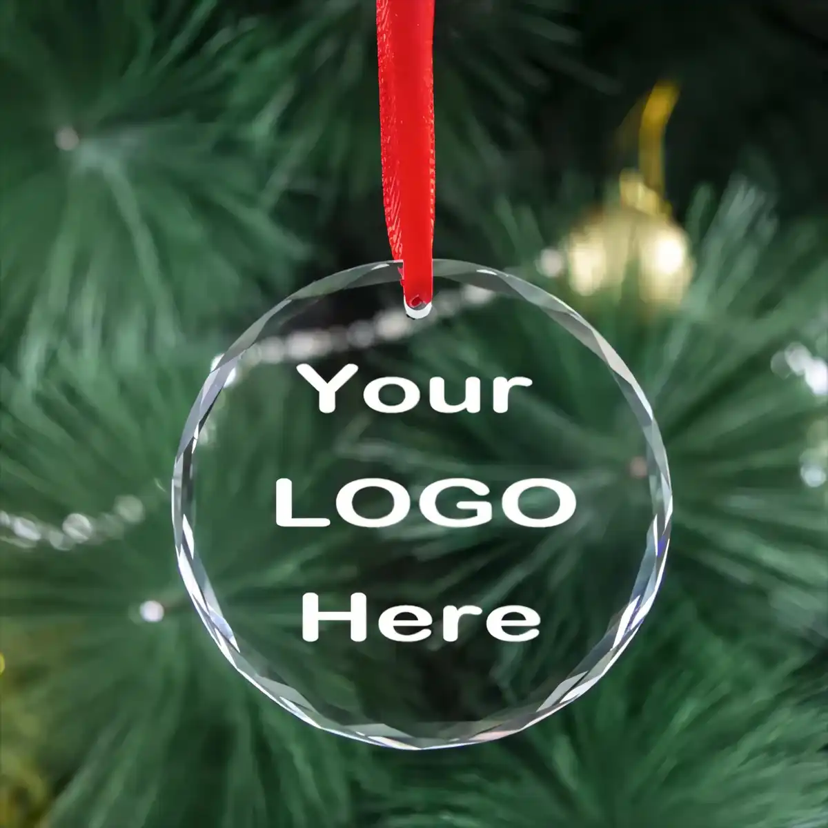 Crystal Christmas Ornament with UV Print