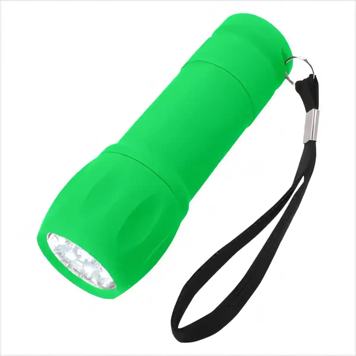 Rubberized 9 LED Flashlight product close-up