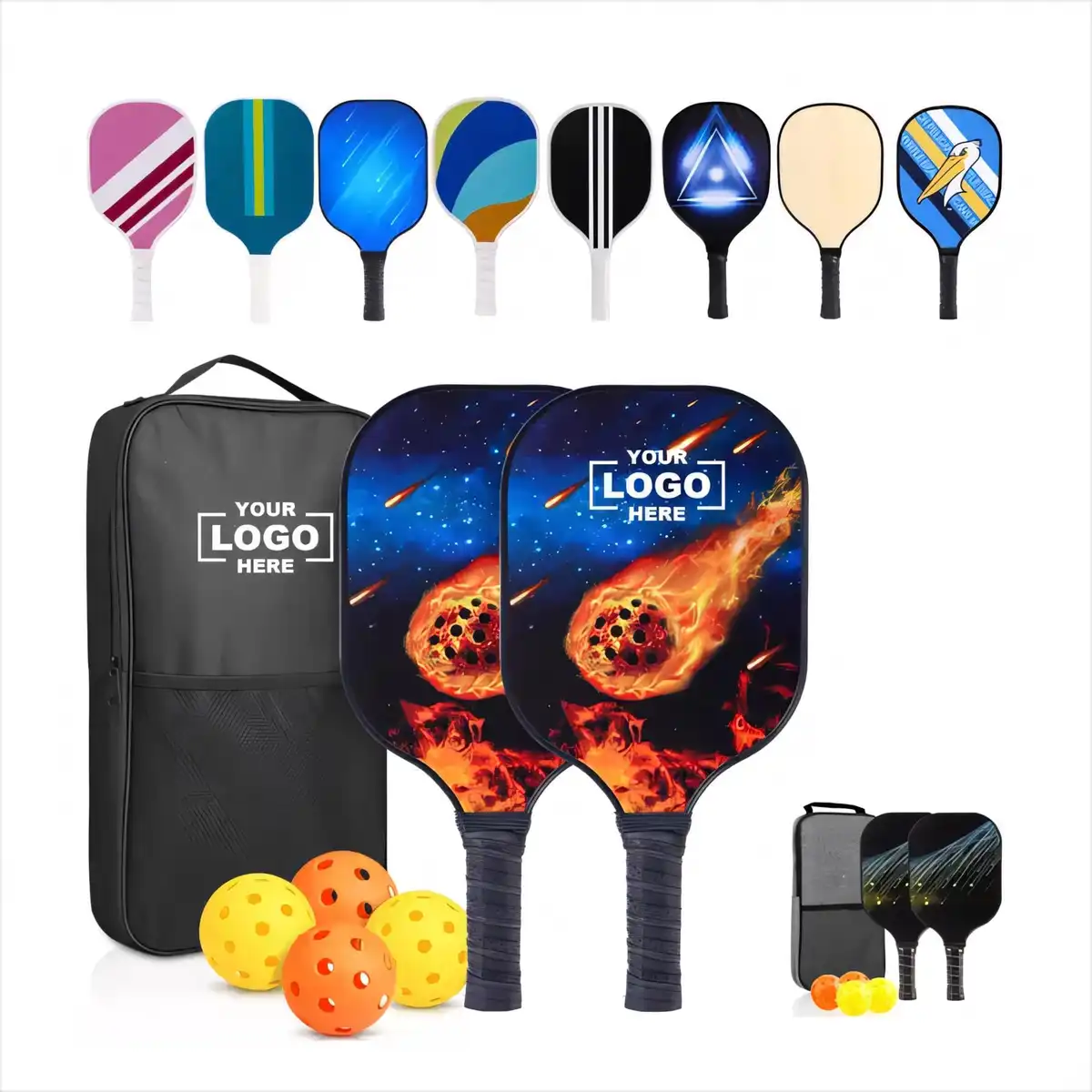 Premium Wood Pickleball Paddle Set