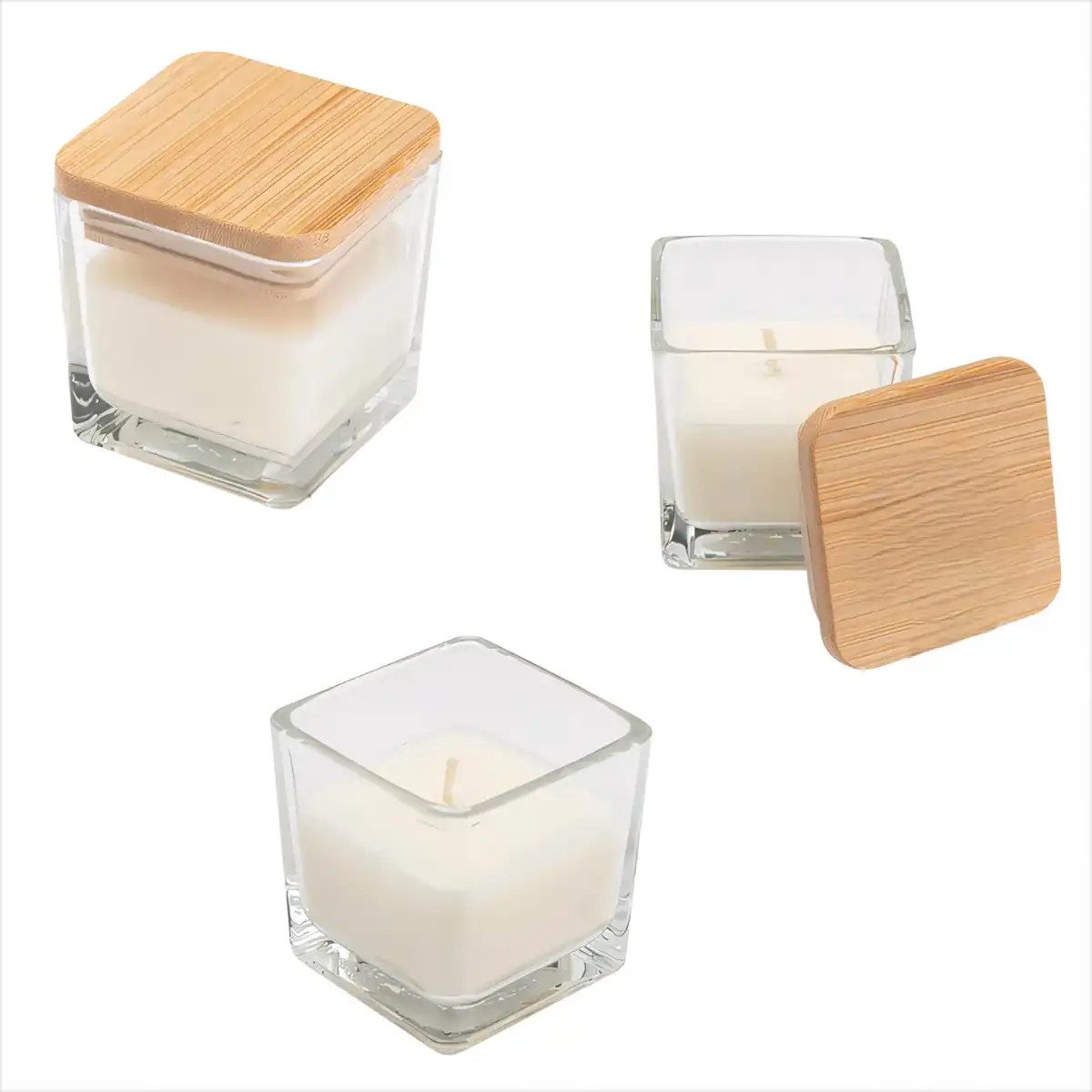 Citrus Soy Candle Bamboo Lid product detail view