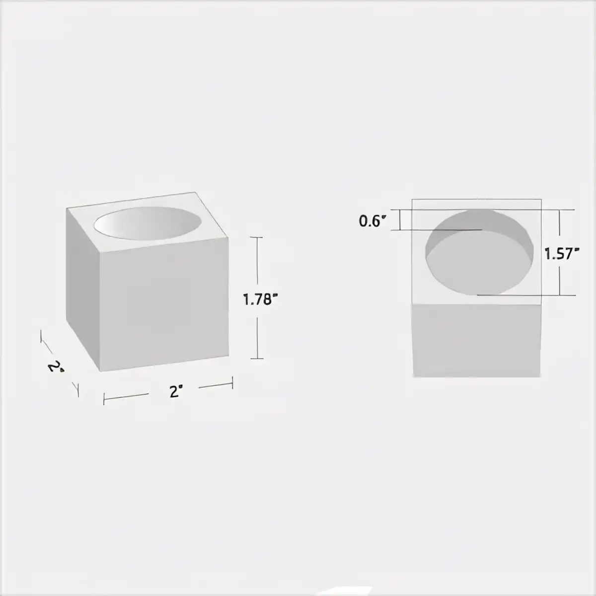 Natural Wood Candle Holder alternate product angle