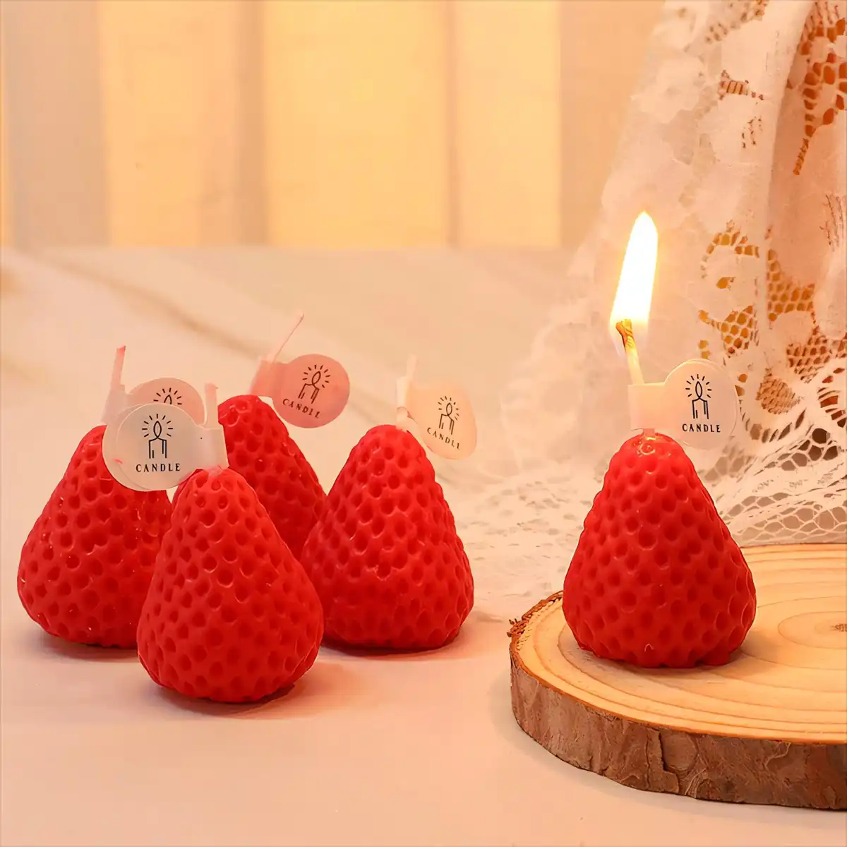 Strawberry Soy Candle Gift Set
