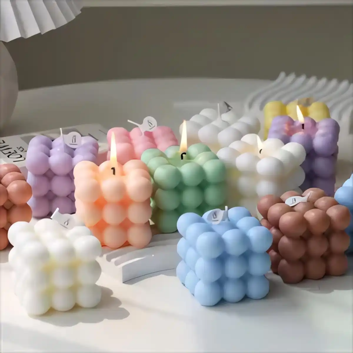 Scented Soy Wax Cube Candles alternate product angle