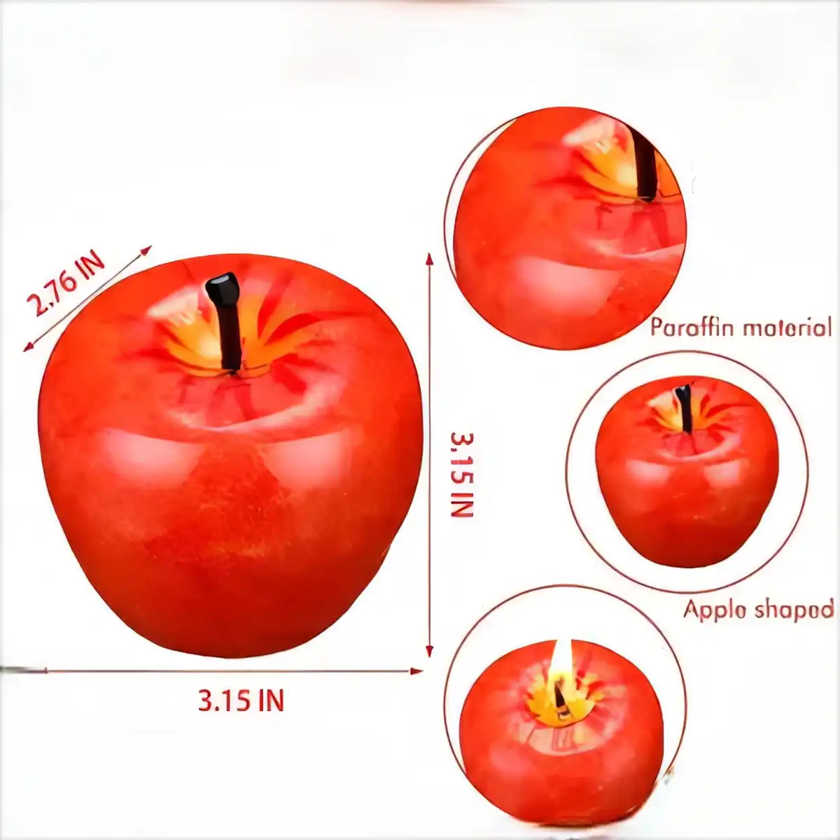 3D Apple Scented Candle Gift product detail view
