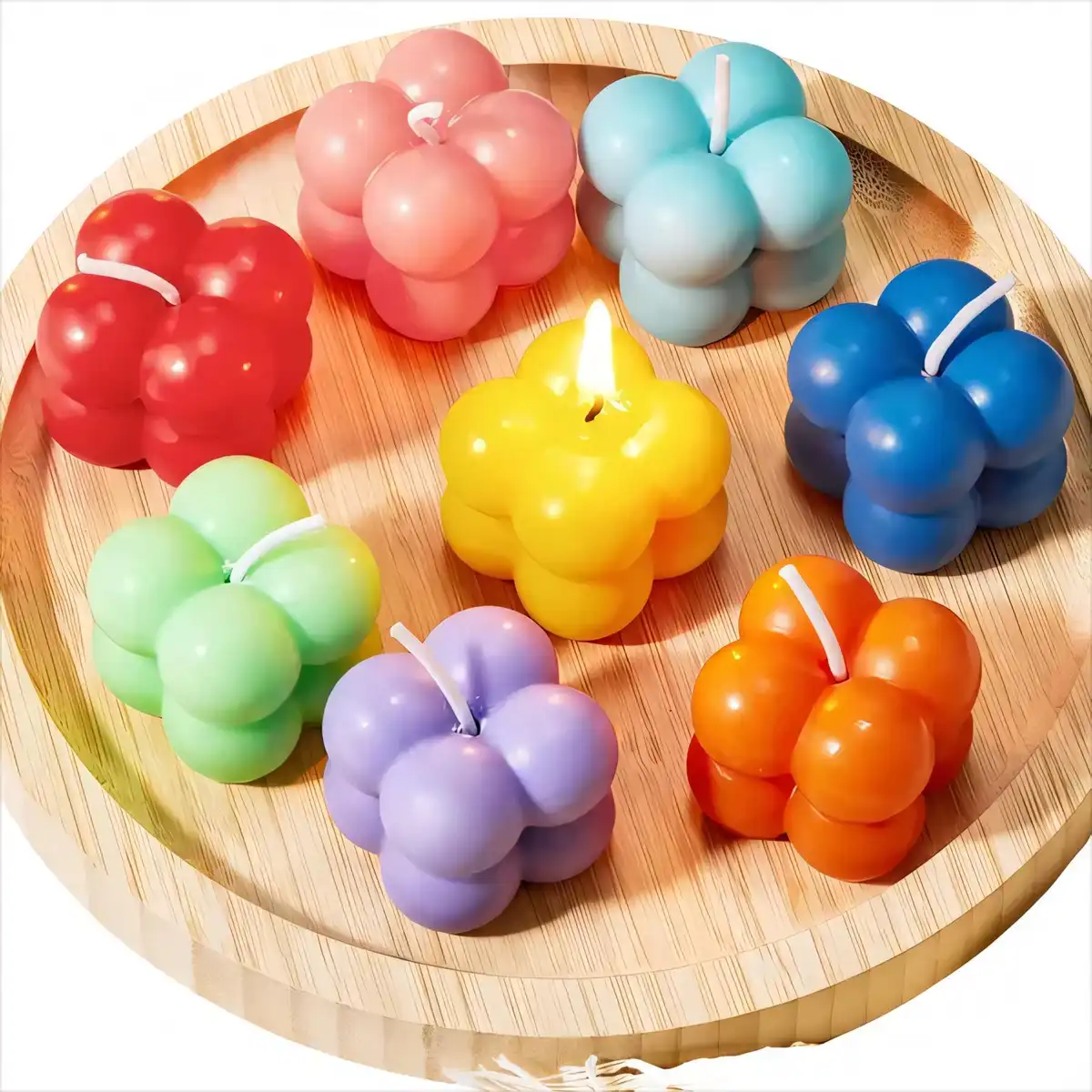 Vibrant Scented Cube Candle Set
