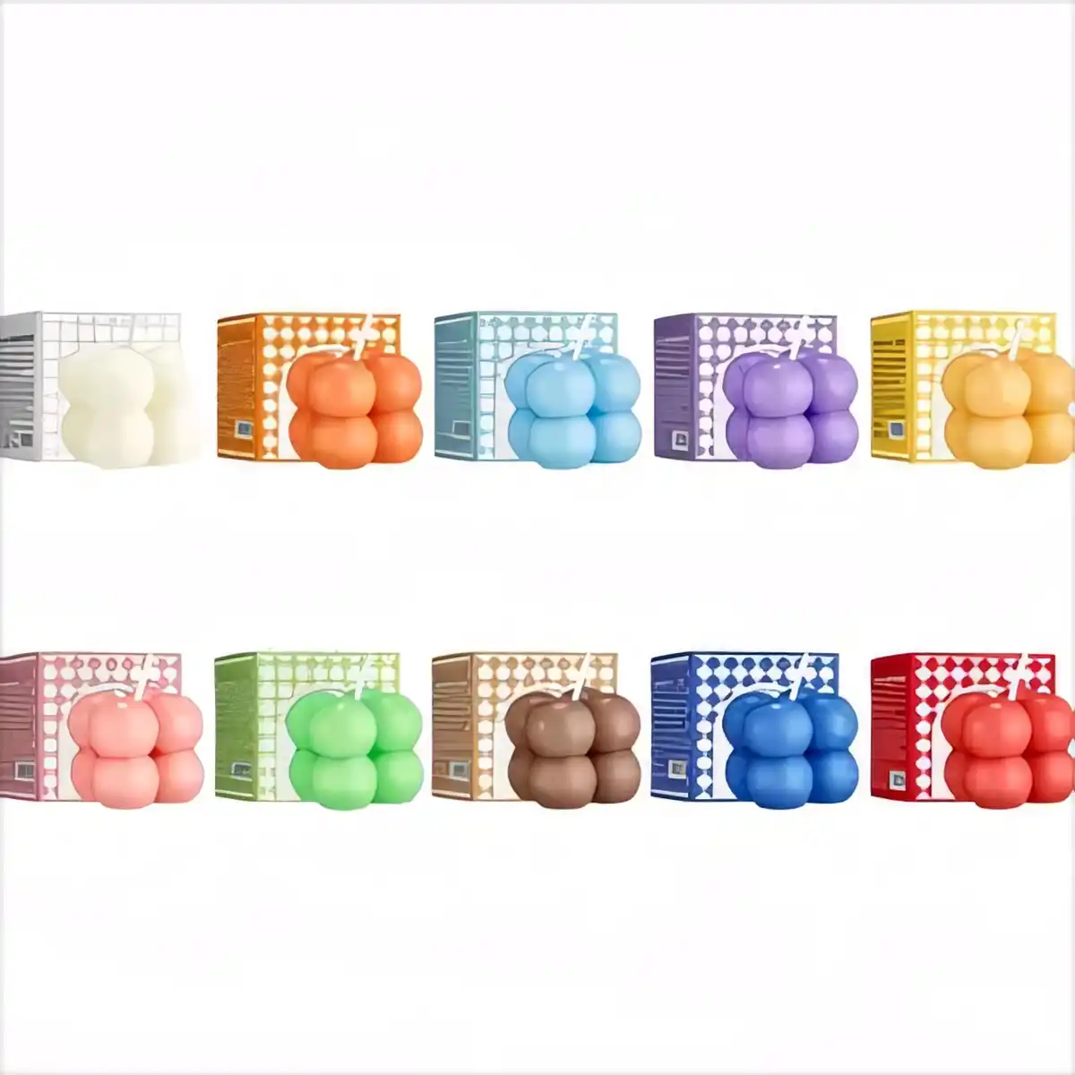 Vibrant Scented Cube Candle Set product detail view