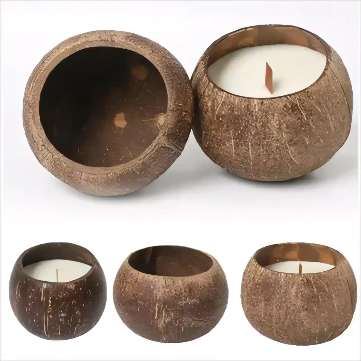Eco Friendly Coconut Shell Candle product detail view