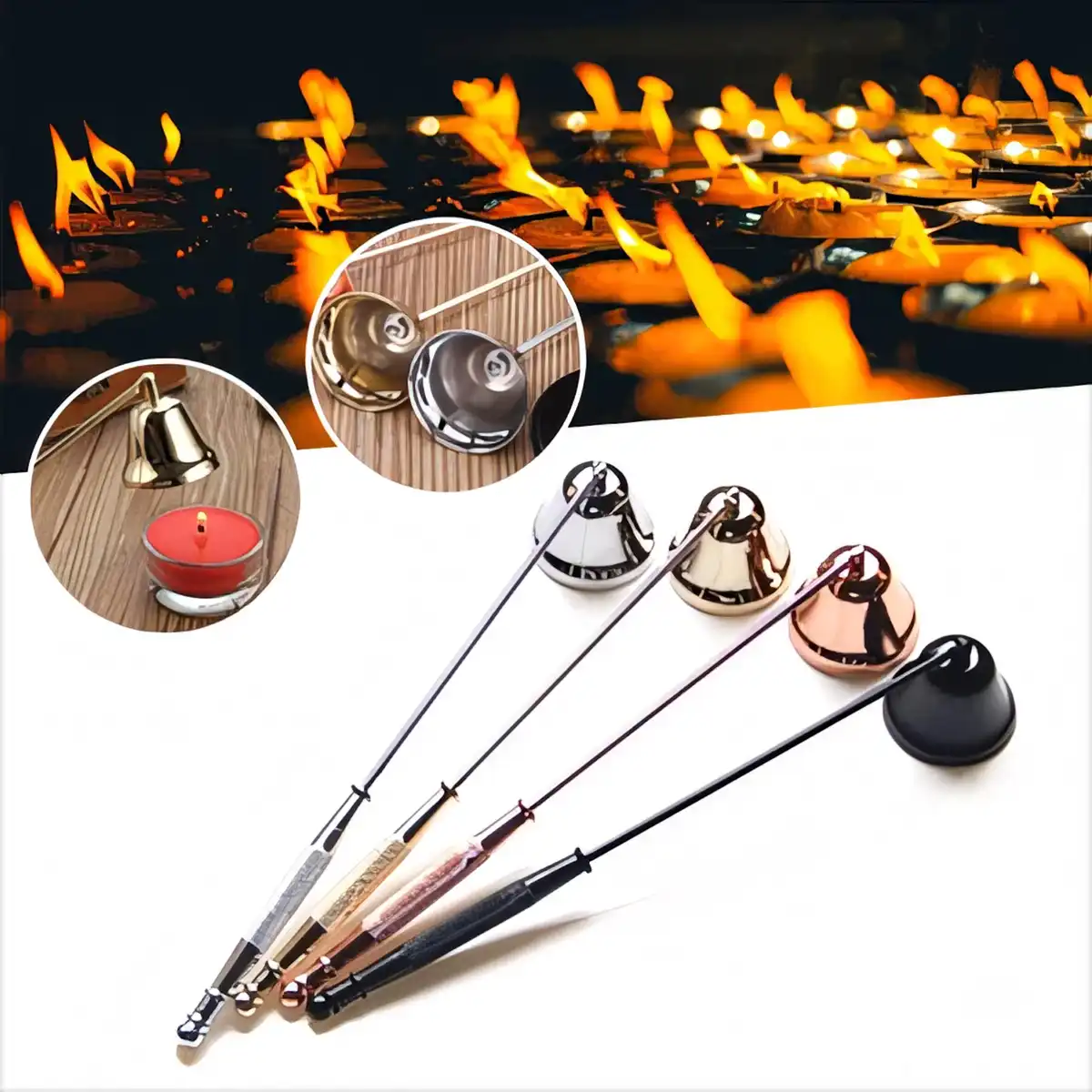 Elegant Stainless Steel Candle Snuffer alternate product angle