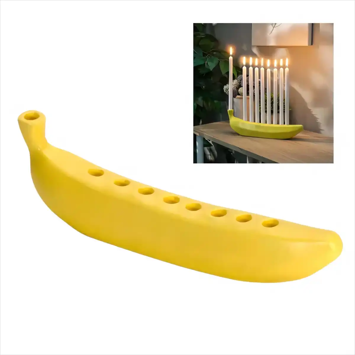 Playful Banana Candle Holder Decor