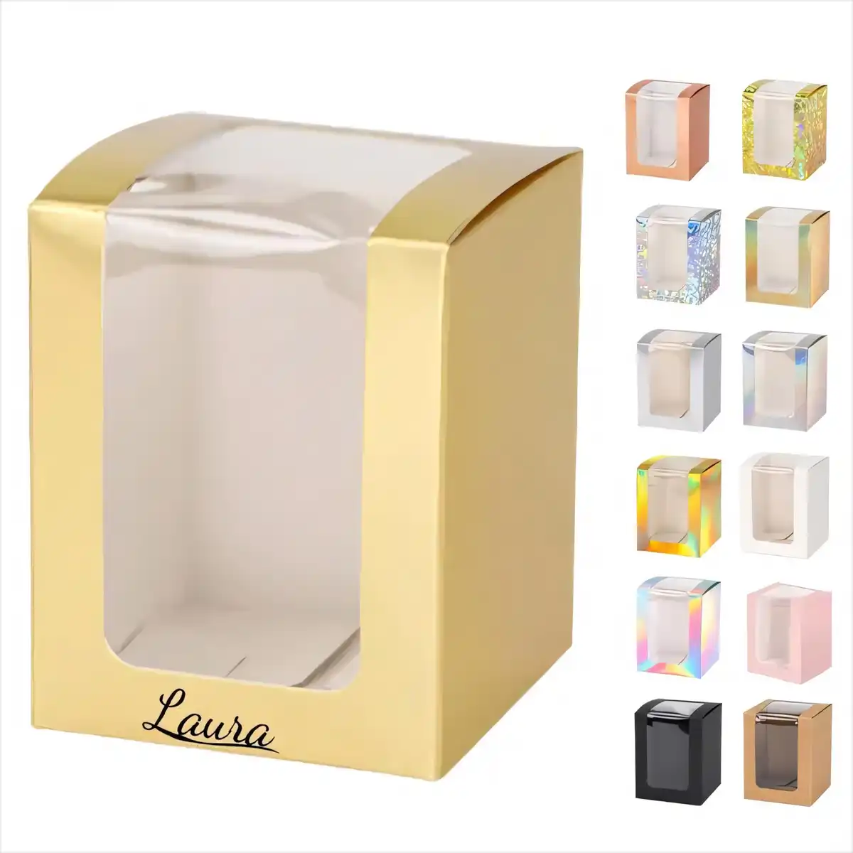 Shimmering Gift Box for Glassware product with accessories