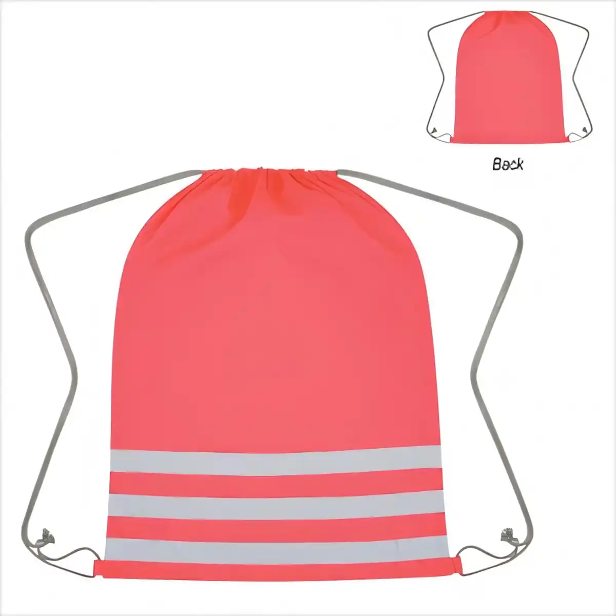 Reflective Drawstring Backpack for Safety additional product view