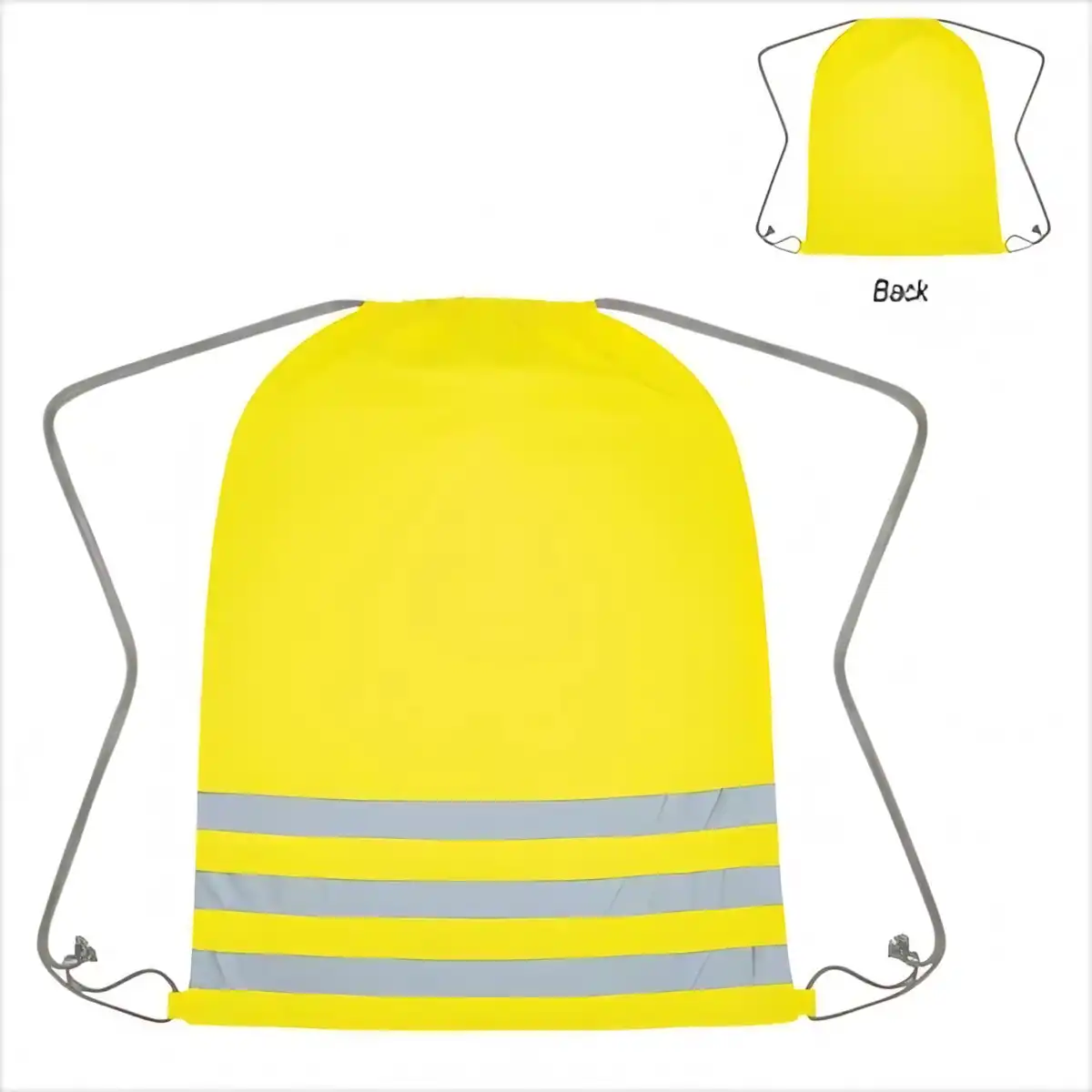 Reflective Drawstring Backpack for Safety product with accessories