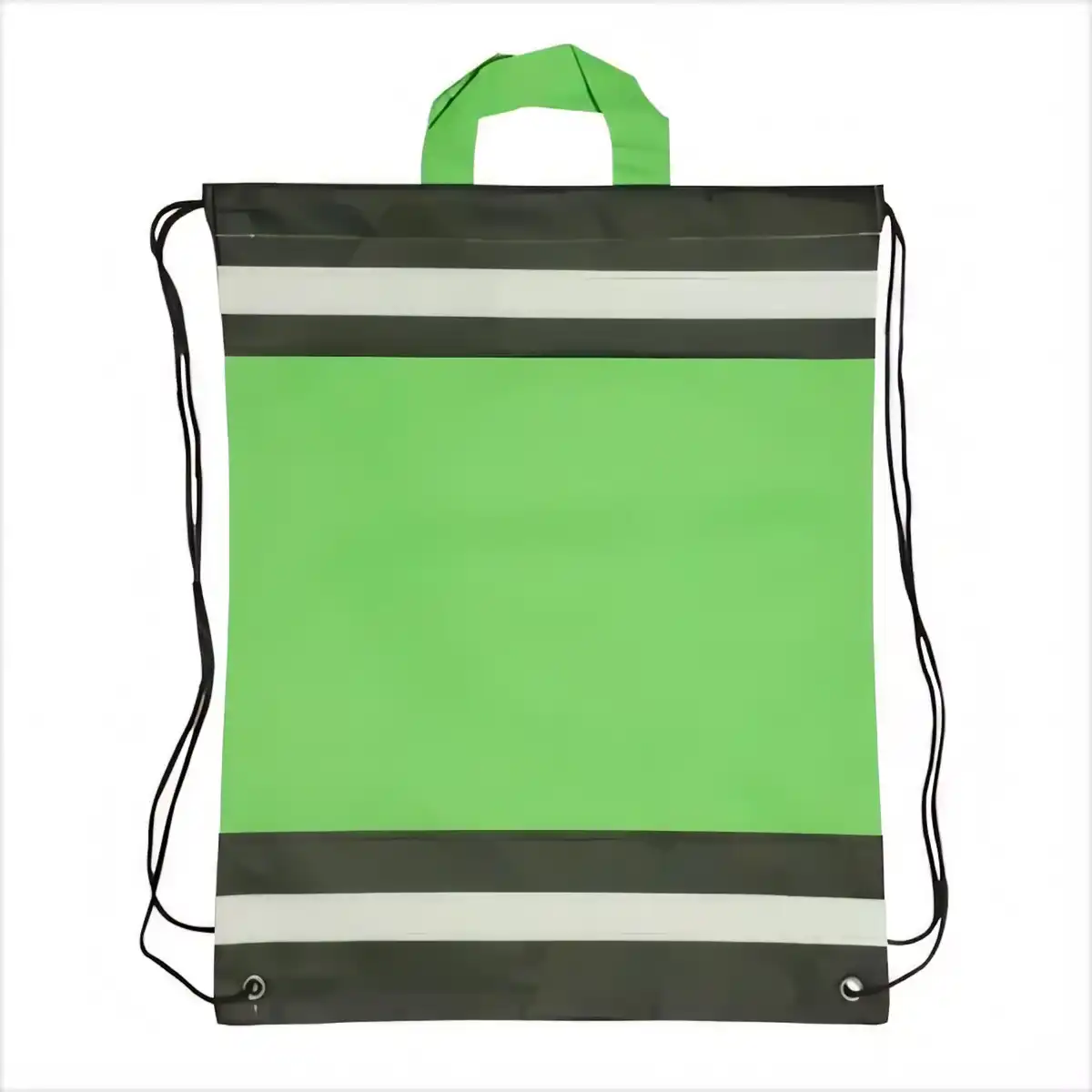 Reflective Drawstring Backpack with Safety Stripes product detail view
