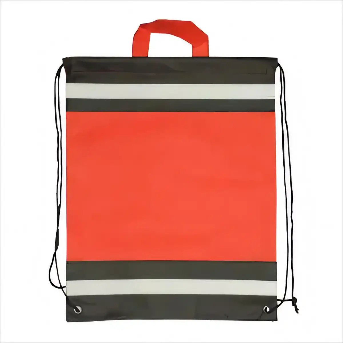 Reflective Drawstring Backpack with Safety Stripes alternate product angle