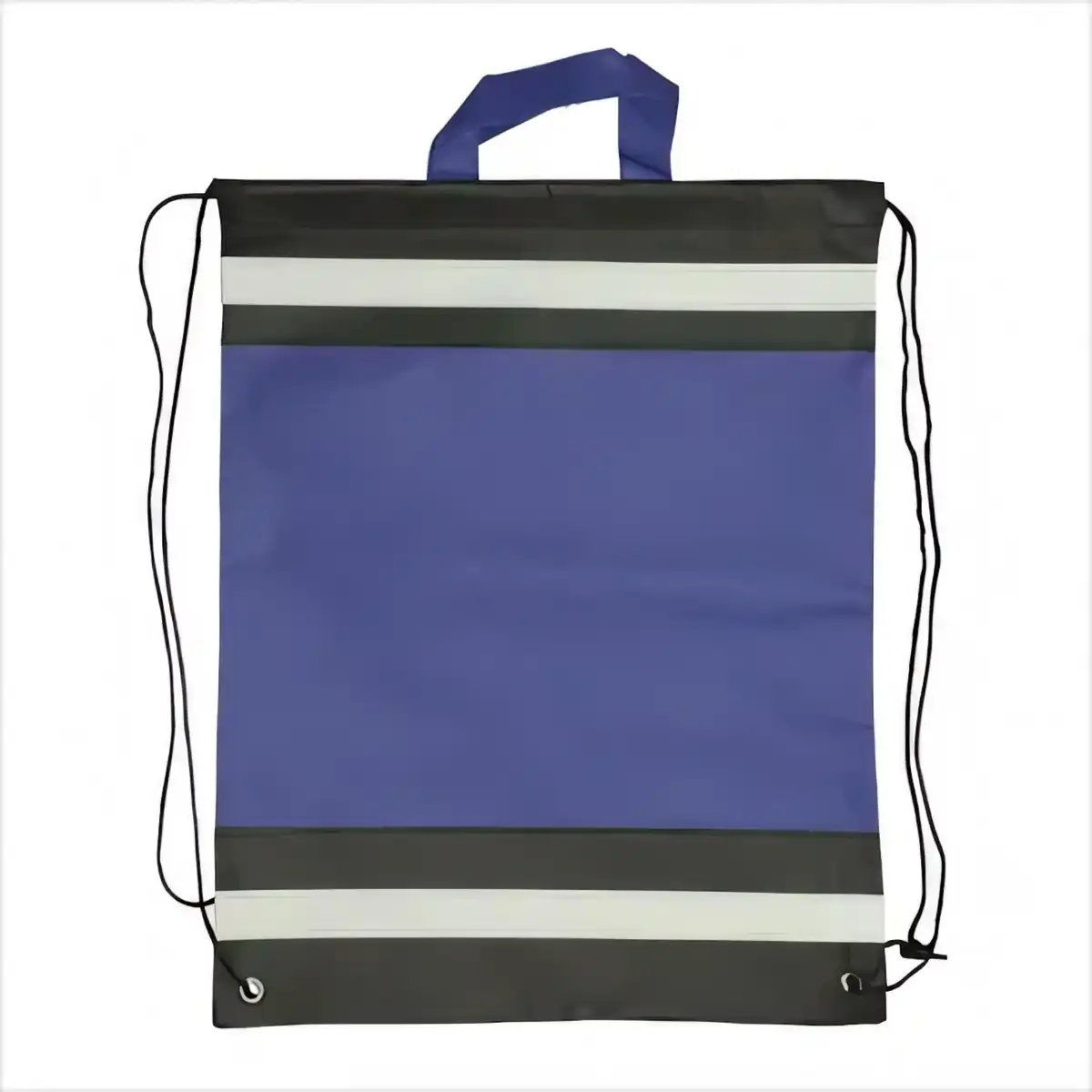 Reflective Drawstring Backpack with Safety Stripes product close-up