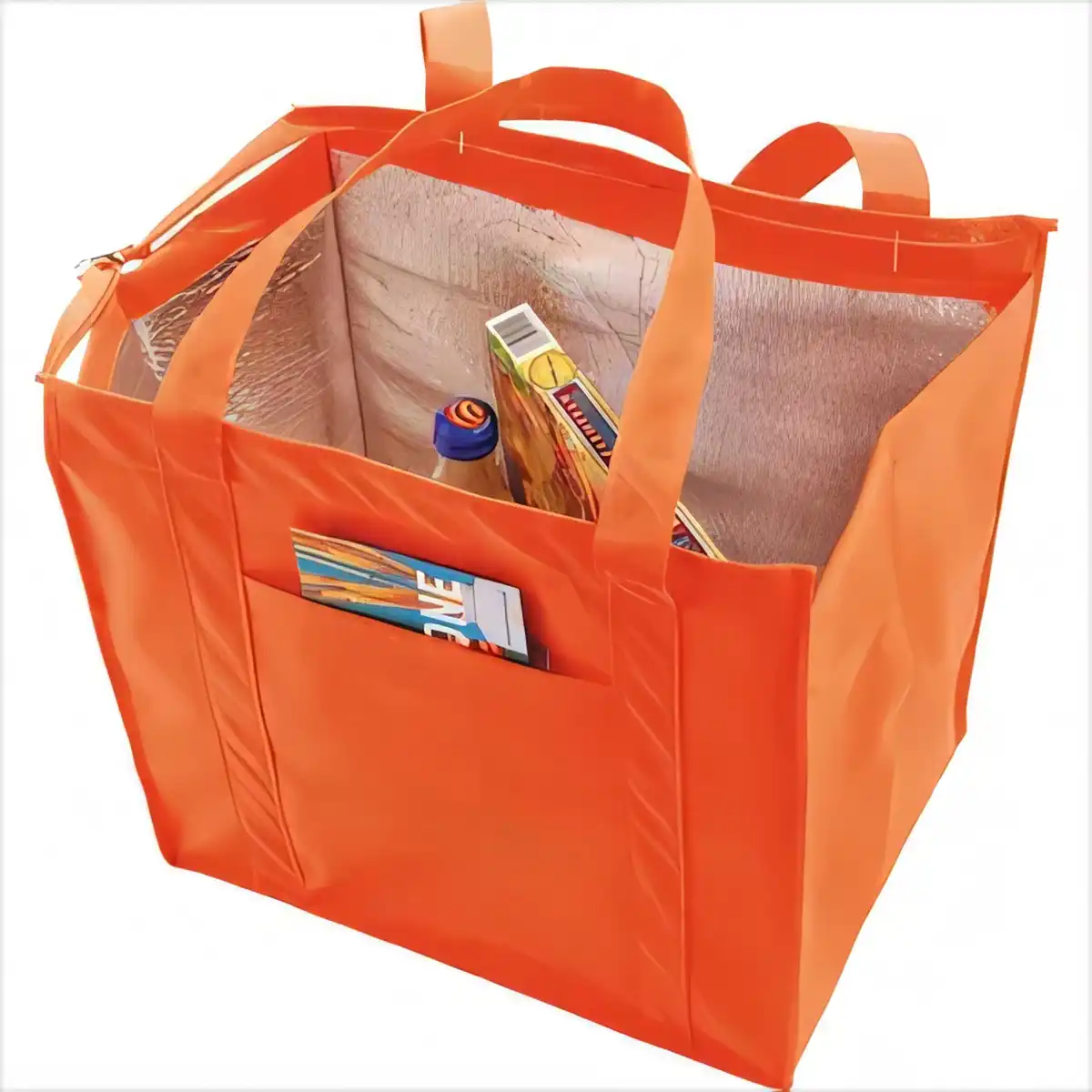Insulated Grocery Tote with Zipper product detail view