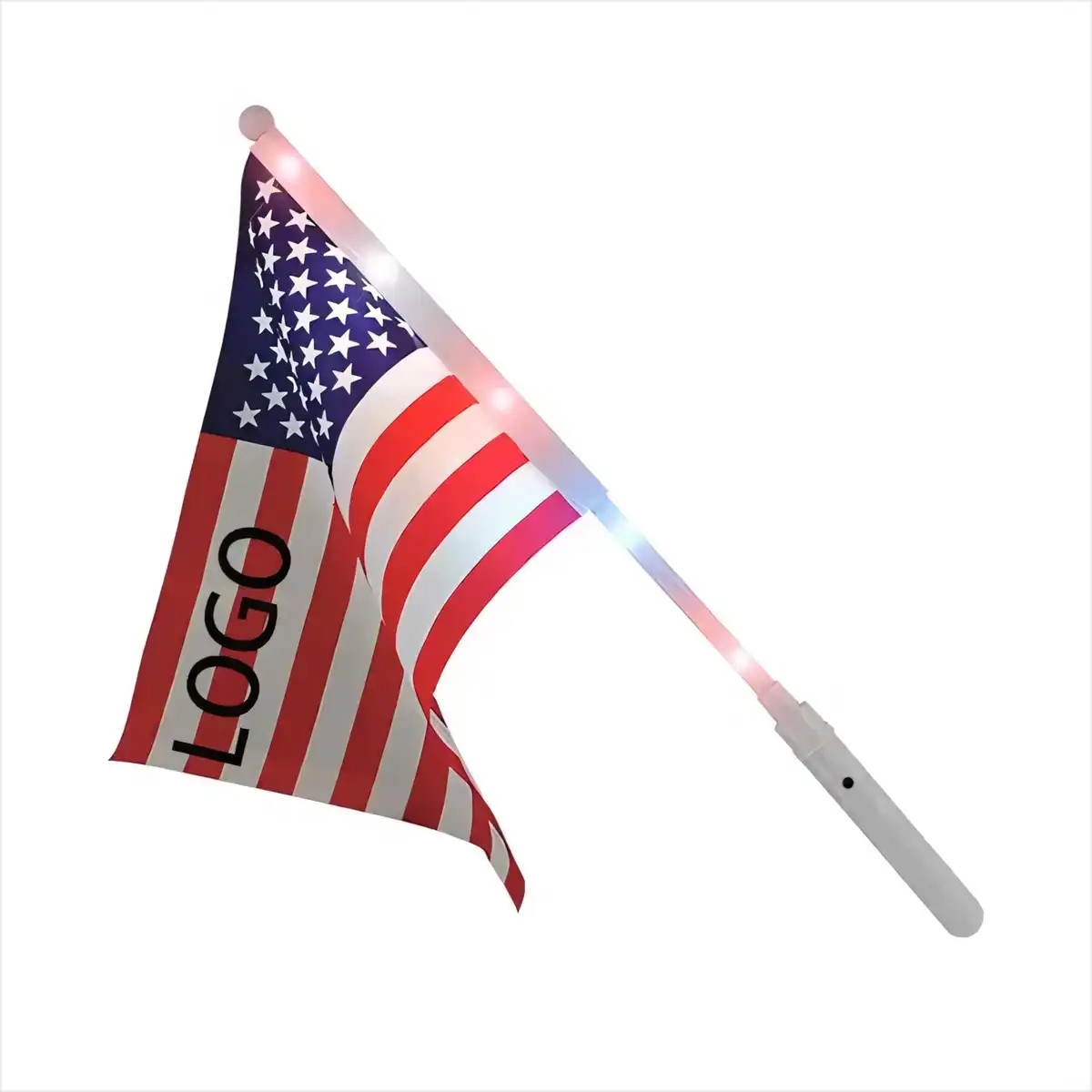 Glowing LED Flagpole Set