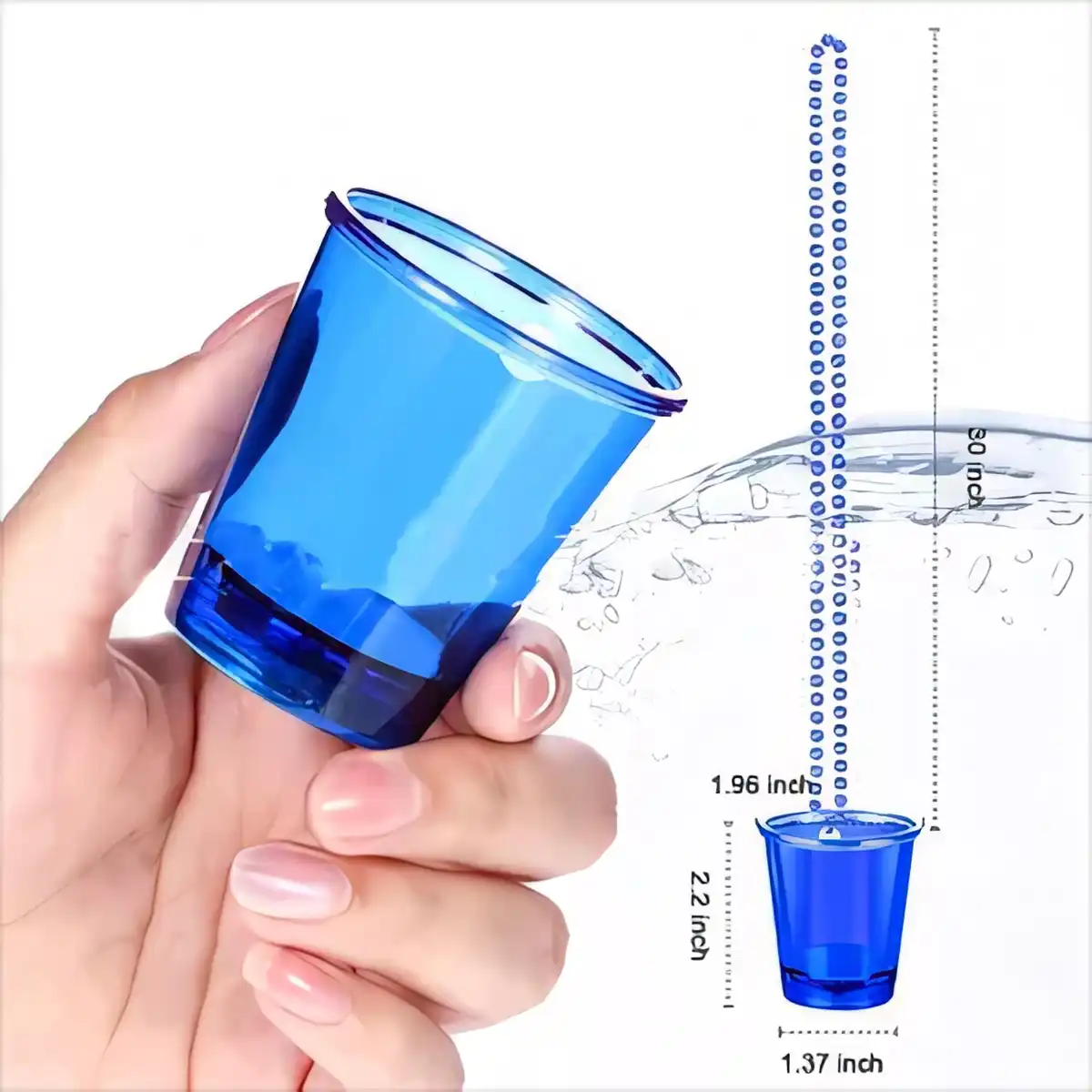 Glowing LED Shot Glass Necklace product detail view
