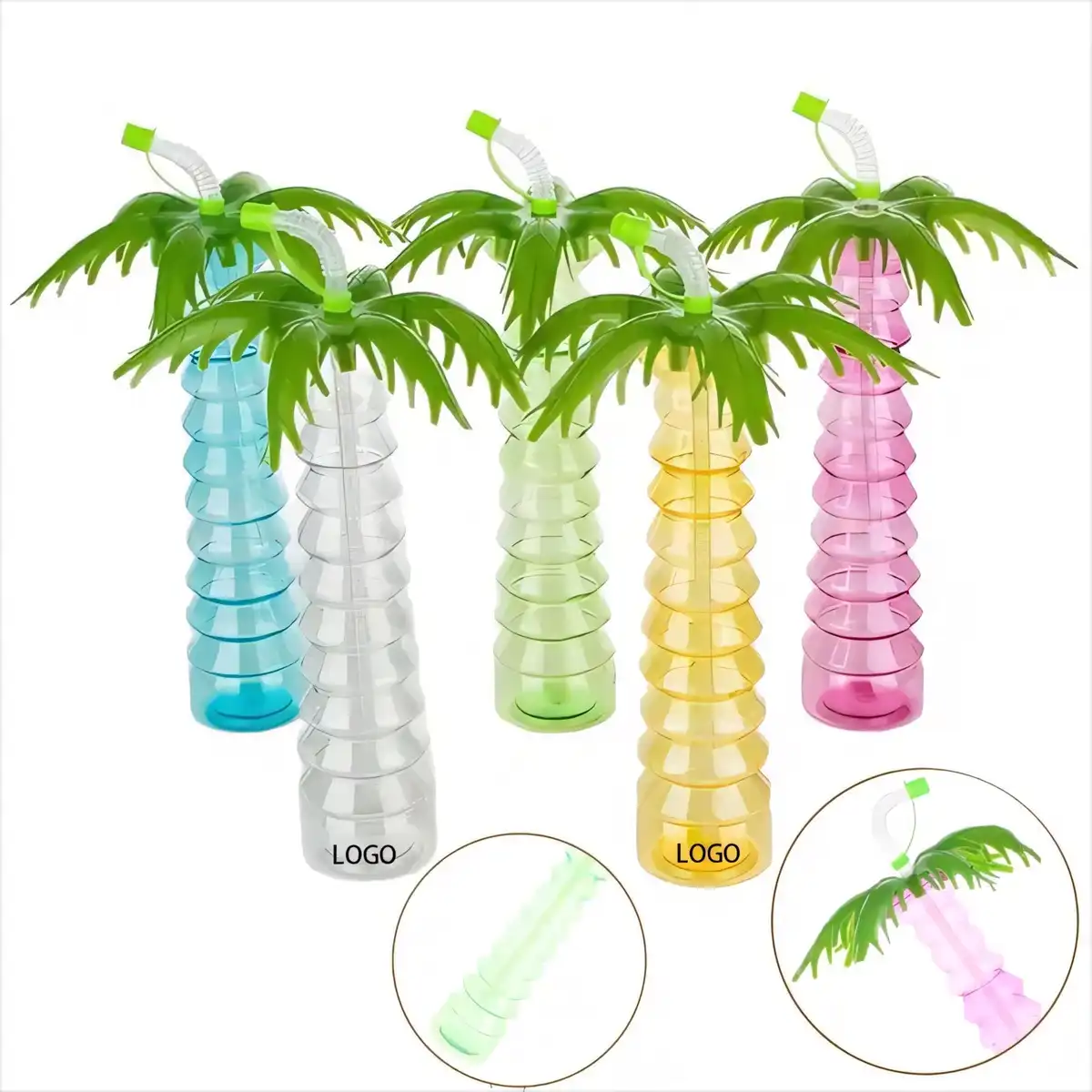 Tropical Palm Tree Cups 16oz
