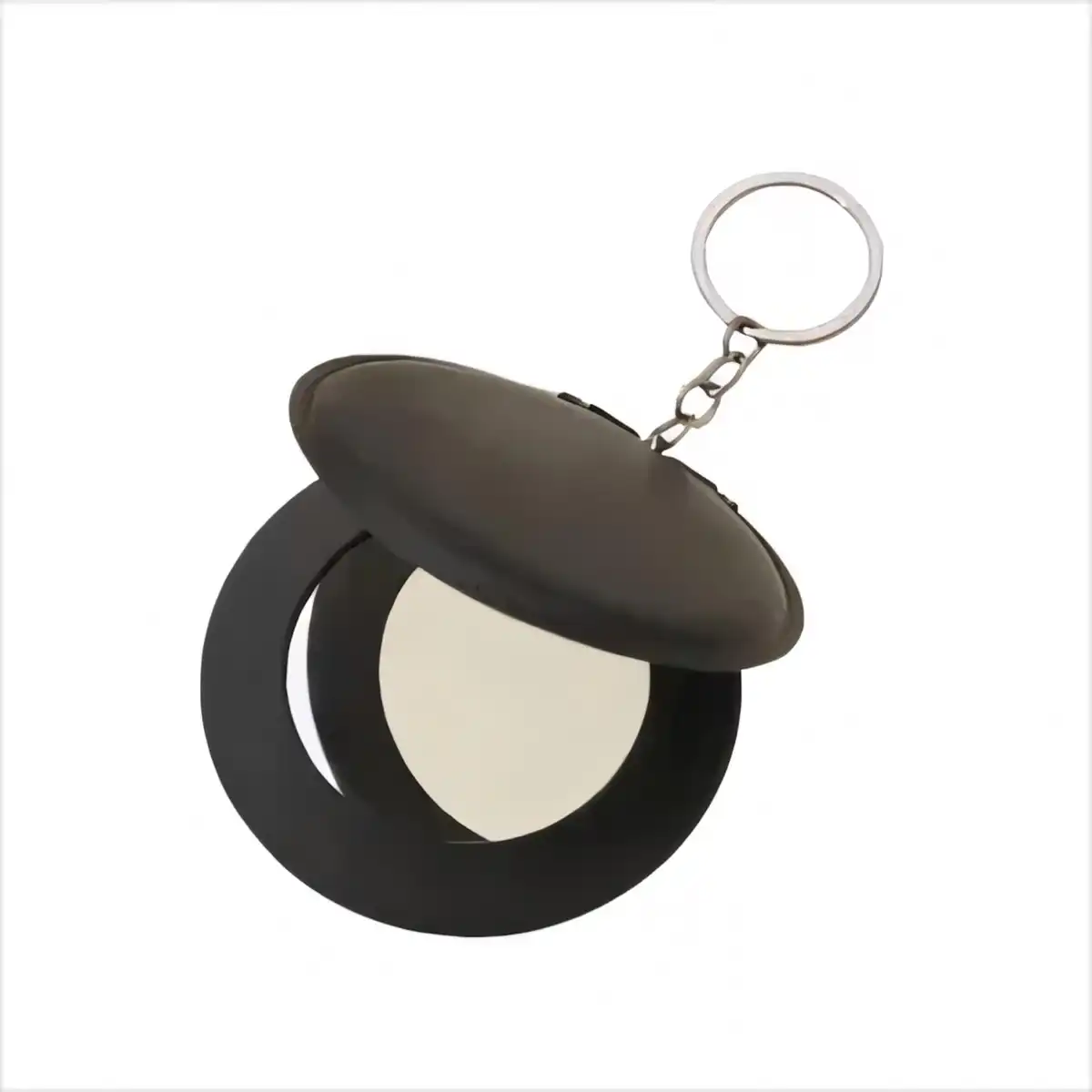 Stainless Steel PU Leather Pocket Mirror product detail view