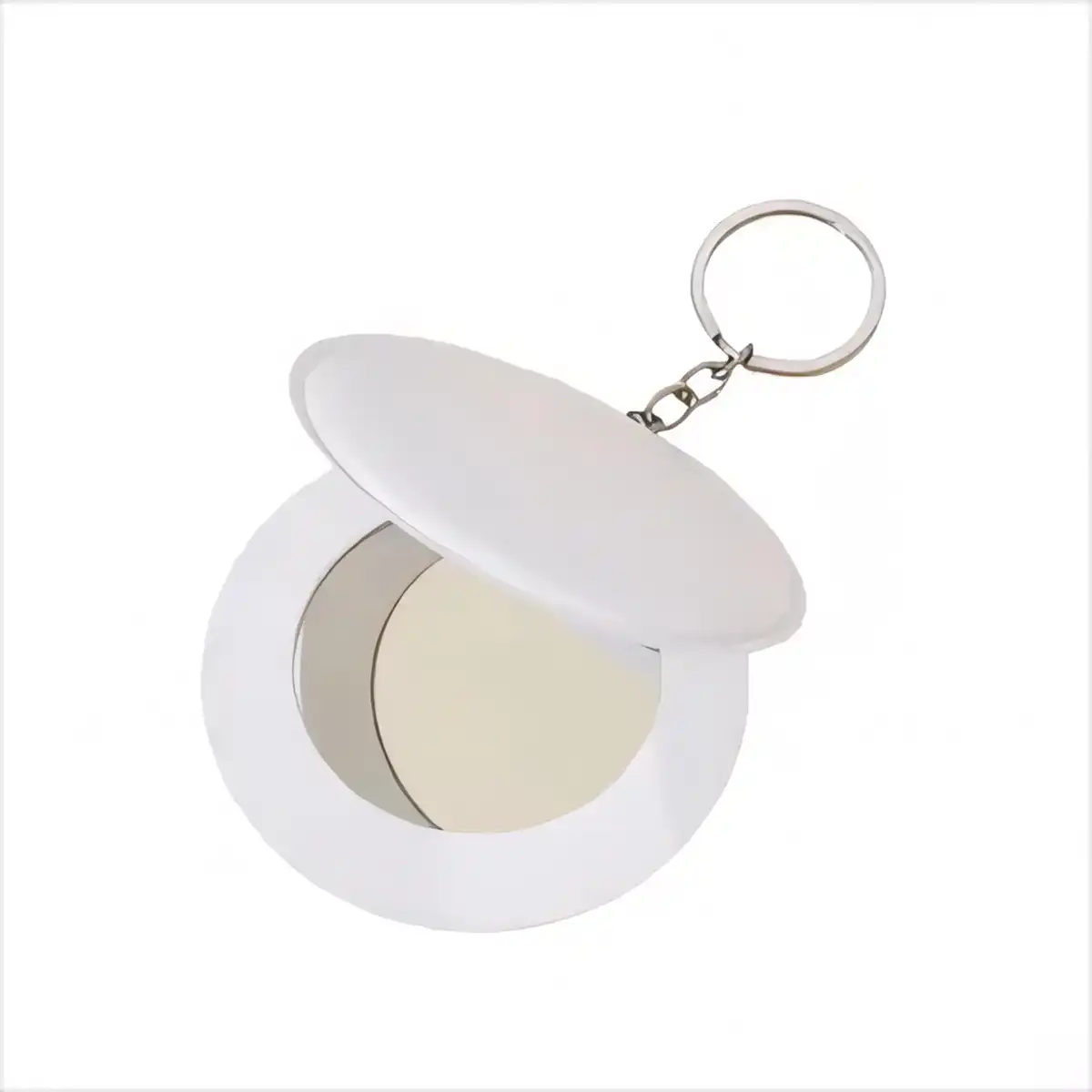 Stainless Steel PU Leather Pocket Mirror alternate product angle