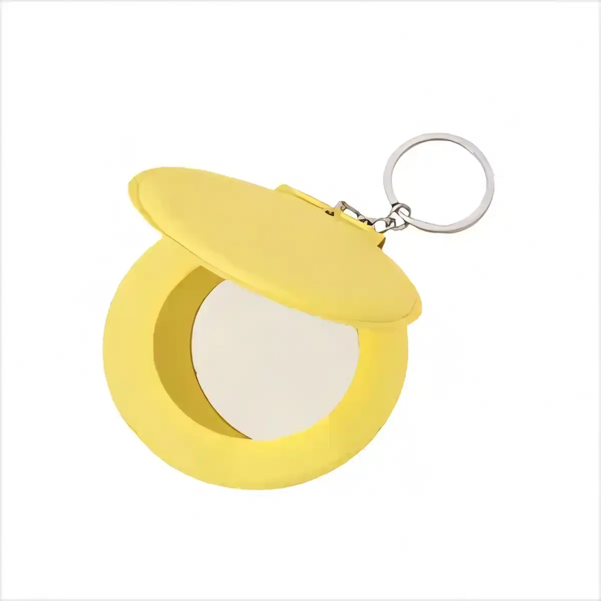 Stainless Steel PU Leather Pocket Mirror product close-up