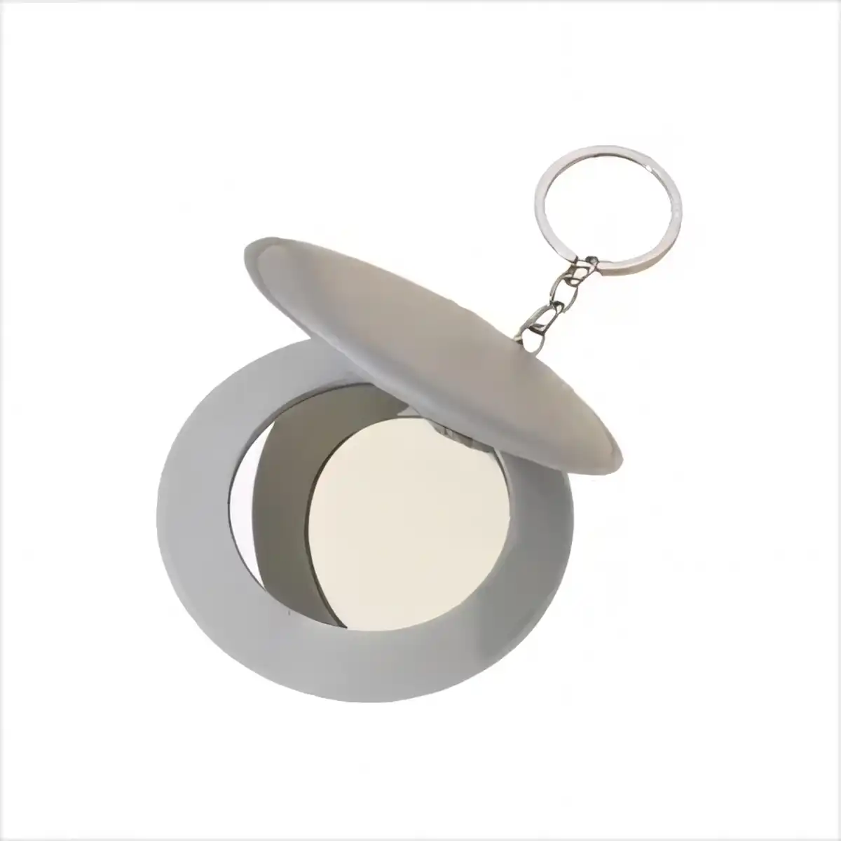 Stainless Steel PU Leather Pocket Mirror additional product view