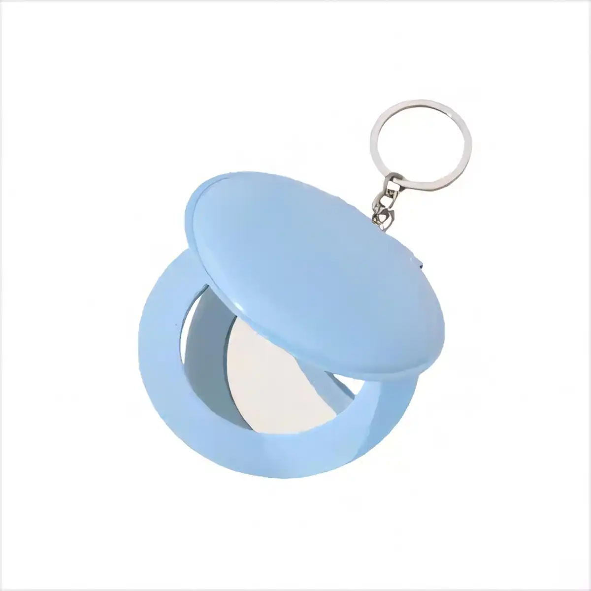 Stainless Steel PU Leather Pocket Mirror product in use