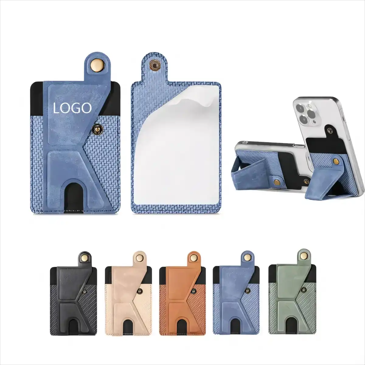 Premium PU Leather Phone Card Holder