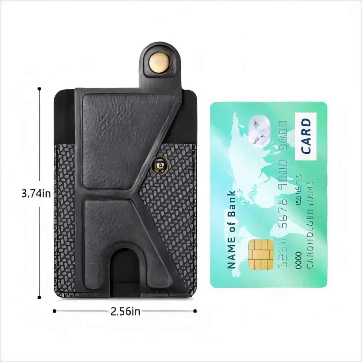 Premium PU Leather Phone Card Holder alternate product angle