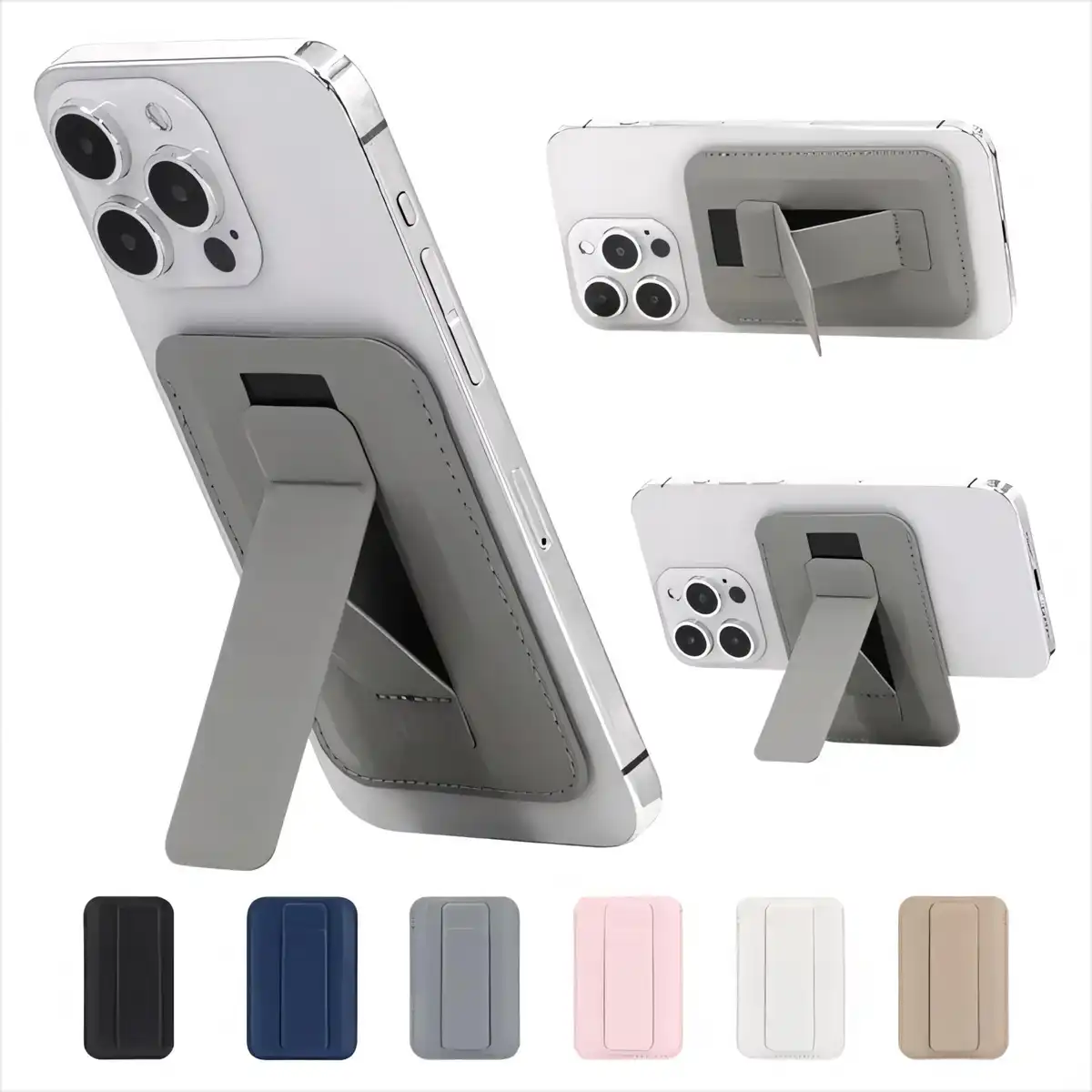 Magnetic Leather Phone Wallet Stand