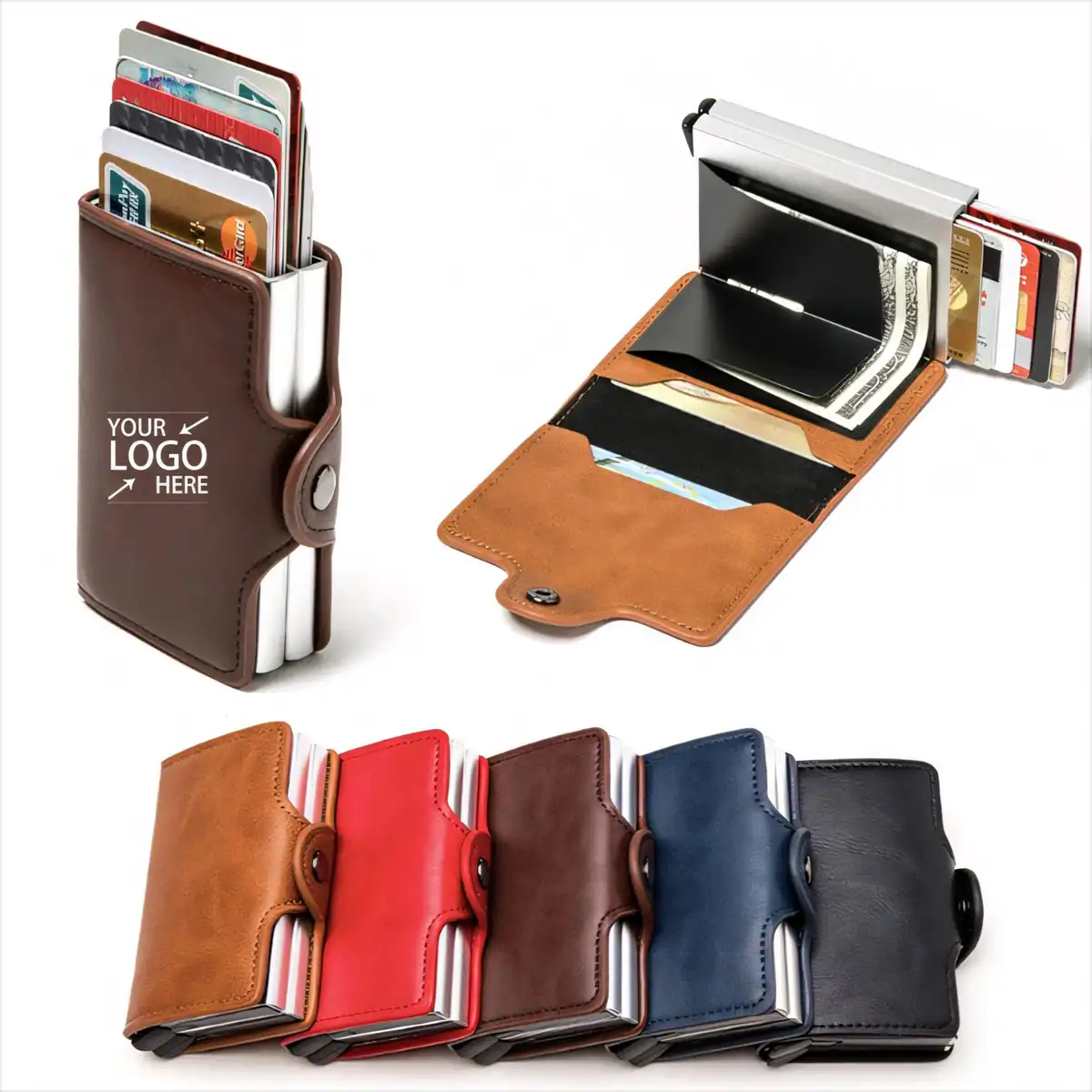 Slim Leather RFID Blocking Wallet