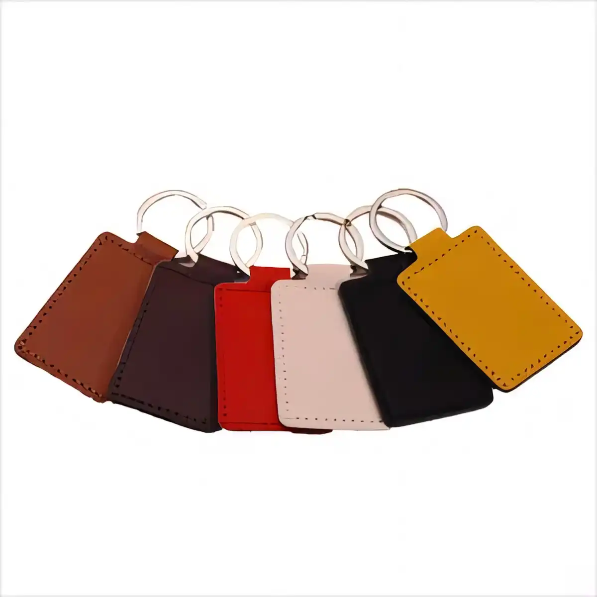 Elegant PU Leather Keychain Gift product close-up