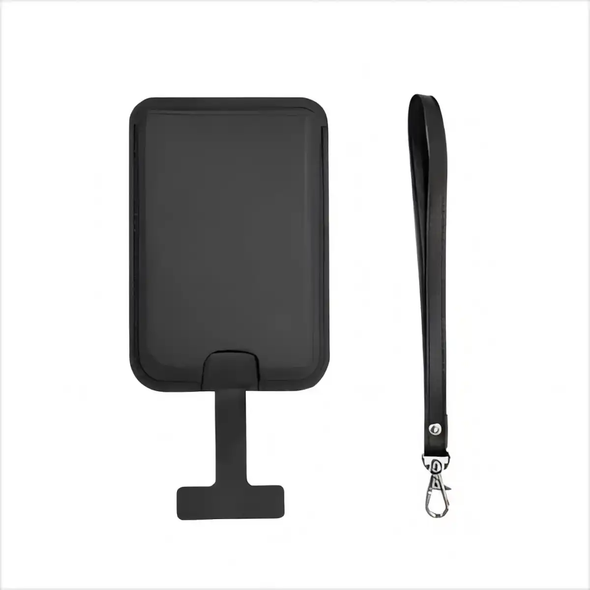 Magnetic Leather Card Wallet with Lanyard product close-up