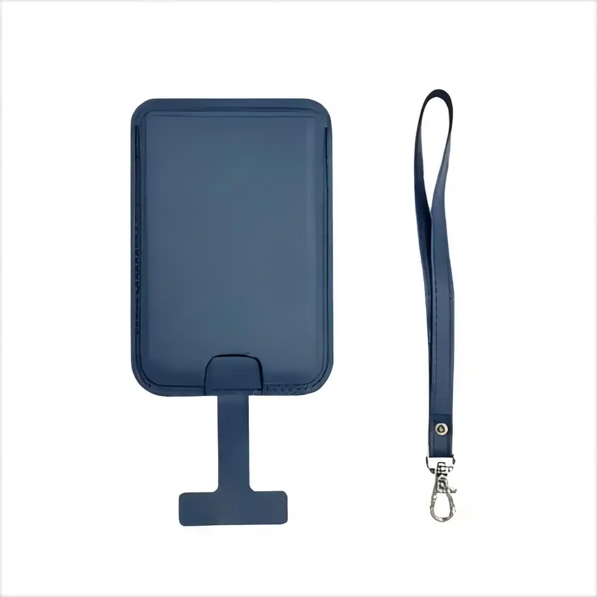 Magnetic Leather Card Wallet with Lanyard product with accessories