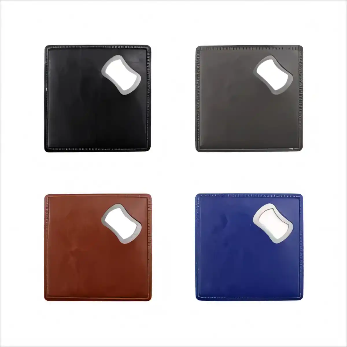Leather Steel Bottle Opener Coaster alternate product angle