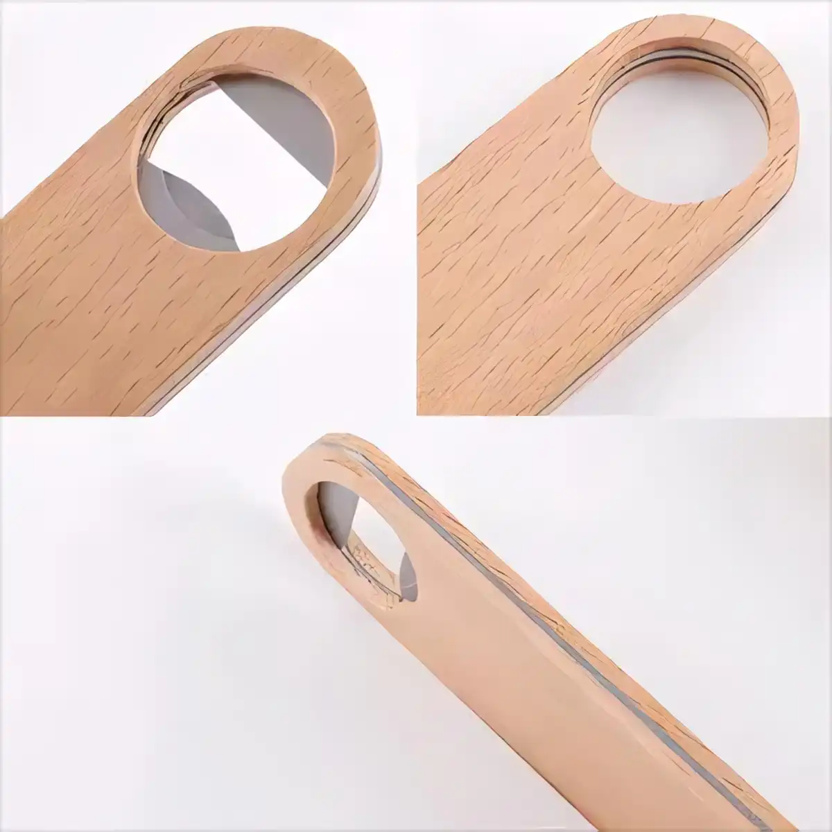 Stainless Steel Wooden Bottle Opener product detail view