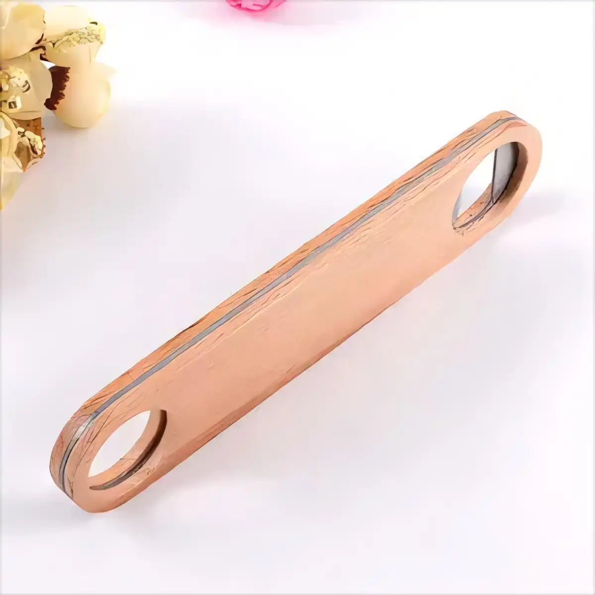 Stainless Steel Wooden Bottle Opener alternate product angle