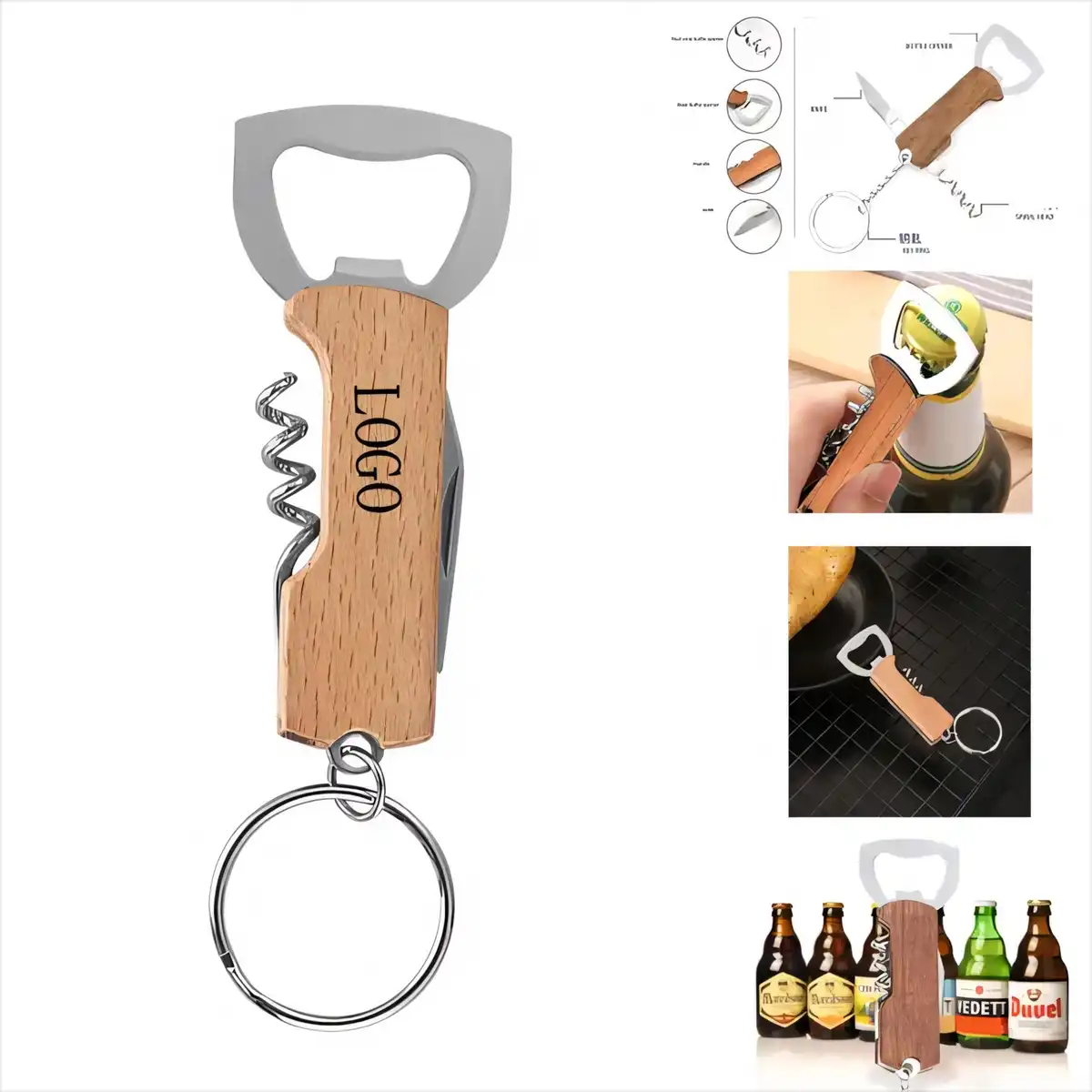 Pocket Knife Bottle Opener Keychain