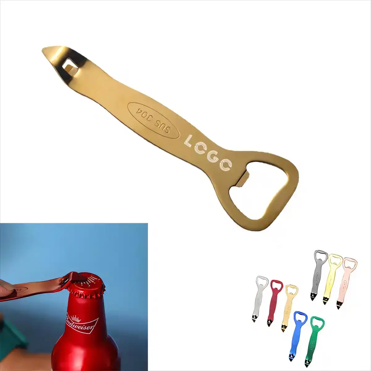 Ergonomic Steel Bottle Opener