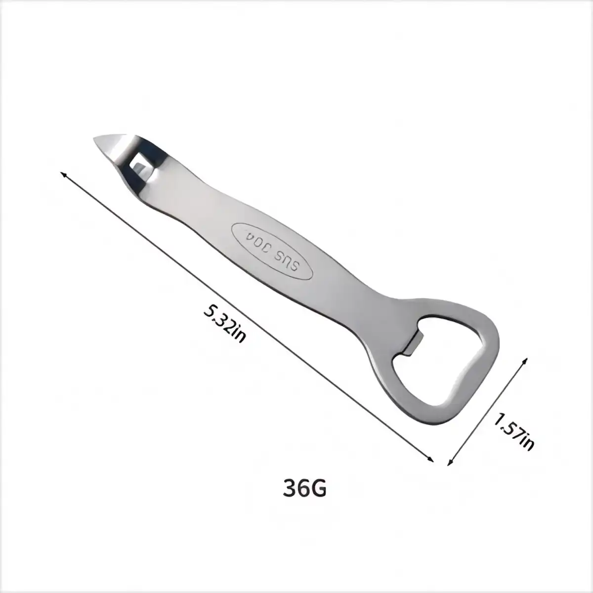 Ergonomic Steel Bottle Opener product detail view