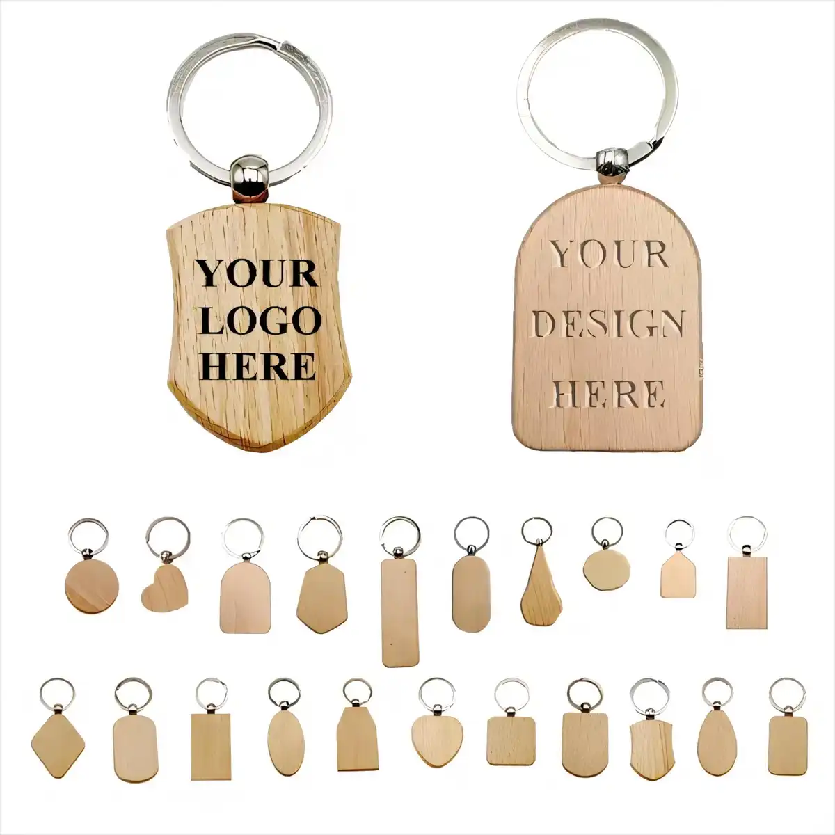 Laser Engraved Wooden Keychain Gift